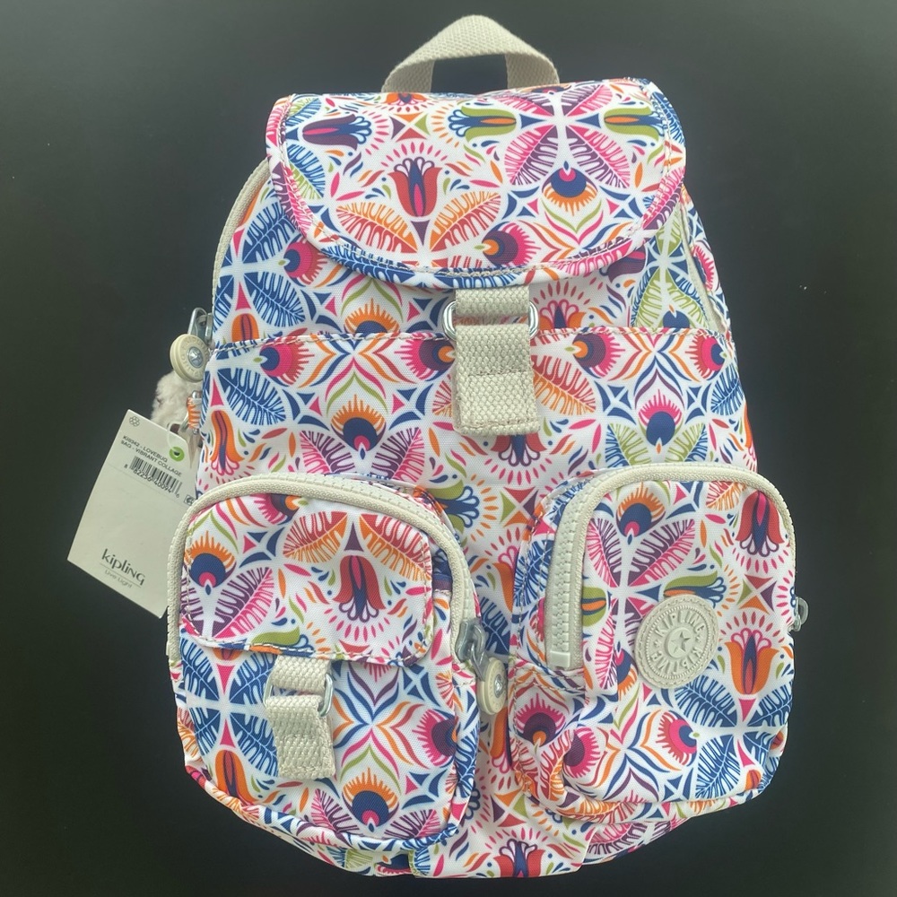 Kipling small backpack 🎒 Love Bug Vibrant Collage